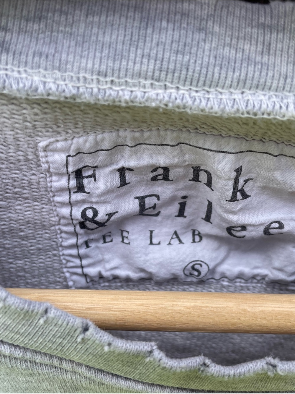 Frank & Eileen Pale Gray Crewneck with Subtle Distress - Picture 2 of 3